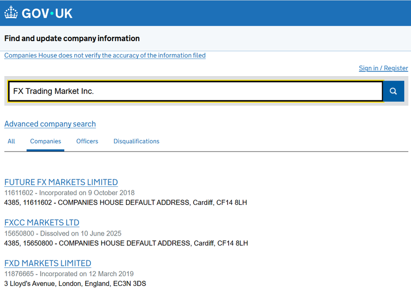 Companies House Query Result