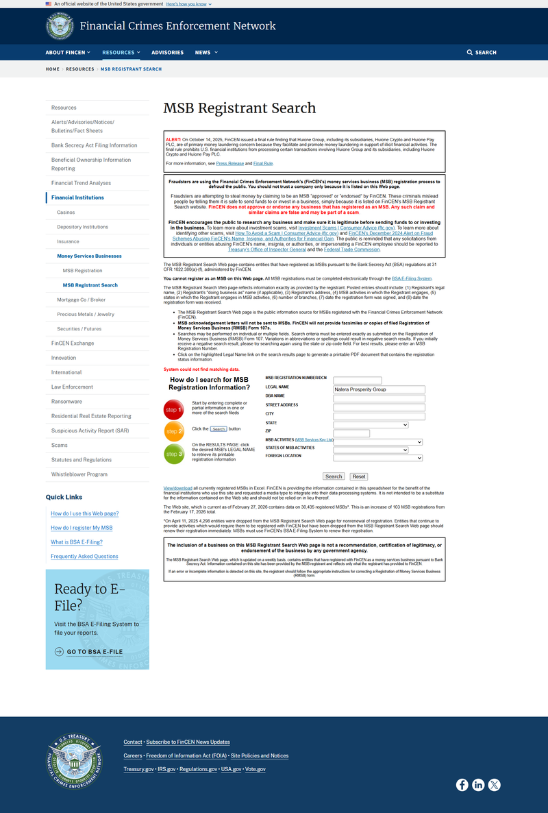 Regulatory Information and Compliance