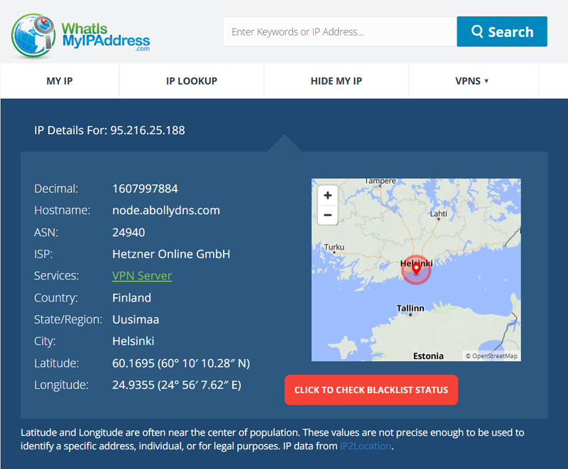 What Is My IP Address Query Result