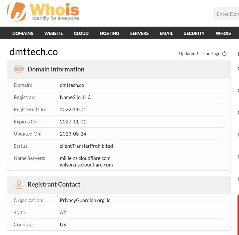 DMT WHOIS