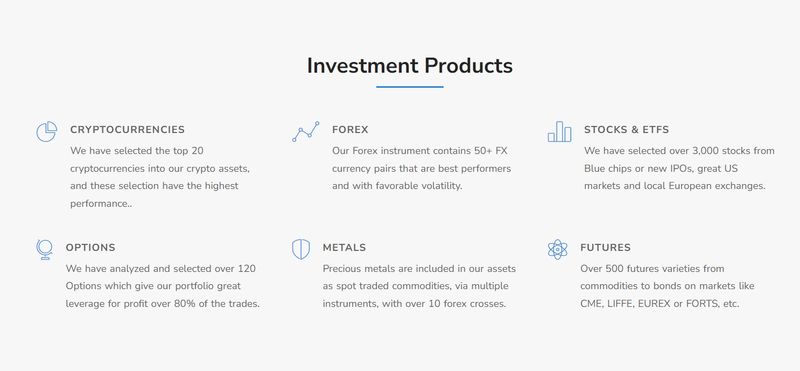 COIN GROW INVESTMENT的交易产品