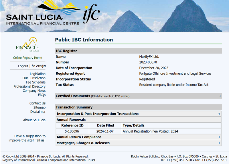 MaxifyFX Ltd. ifc