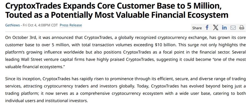 Cryptoxtrades featured on Barchart's brand exposure