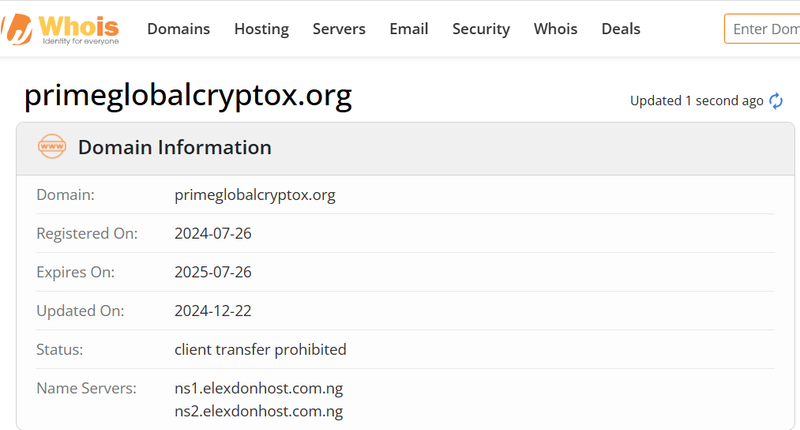Whois Query Result