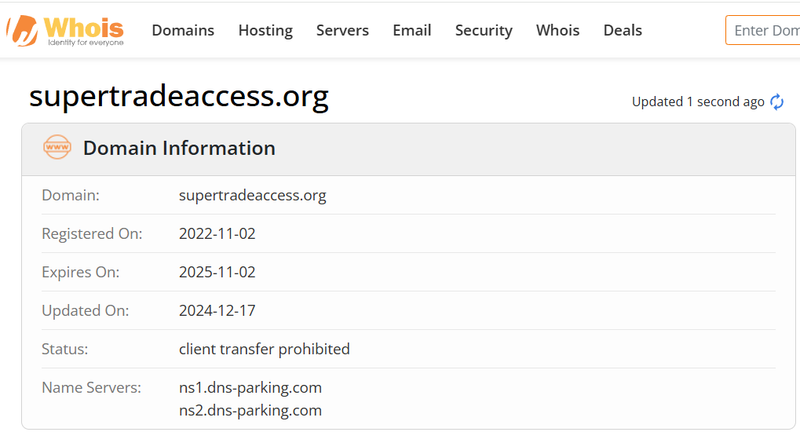 Whois Query Result