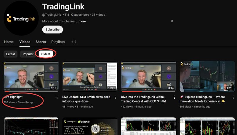 Tradinglink's first youtube video