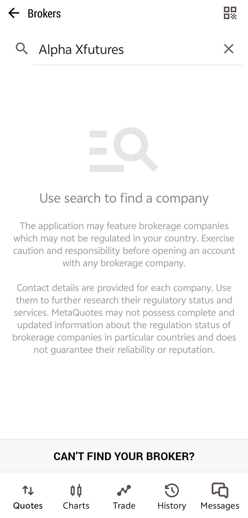 MT5 Query Result