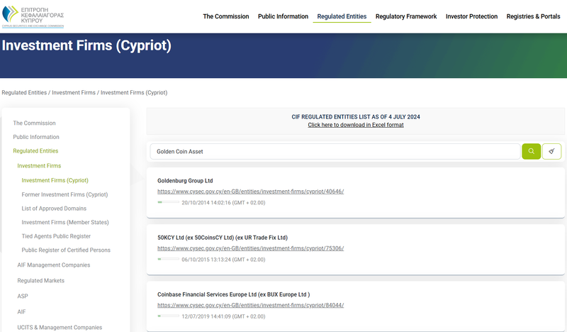CYPRUS SECURITIES AND EXCHANGE COMMISSION