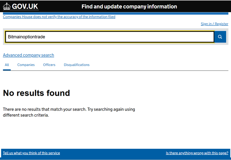 Companies House Query Result
