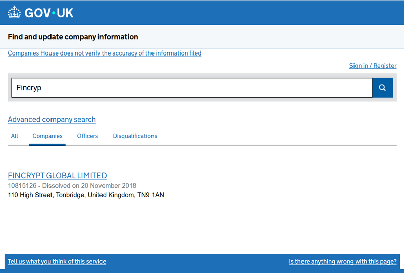 Companies House Query Result