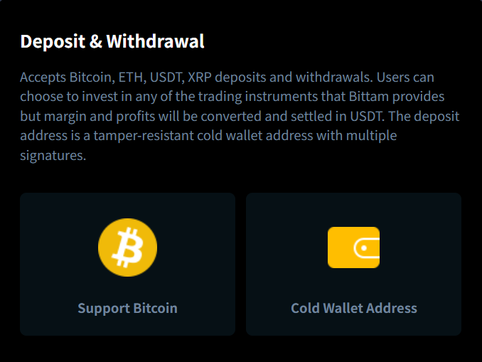 Deposit and Withdrawal Methods