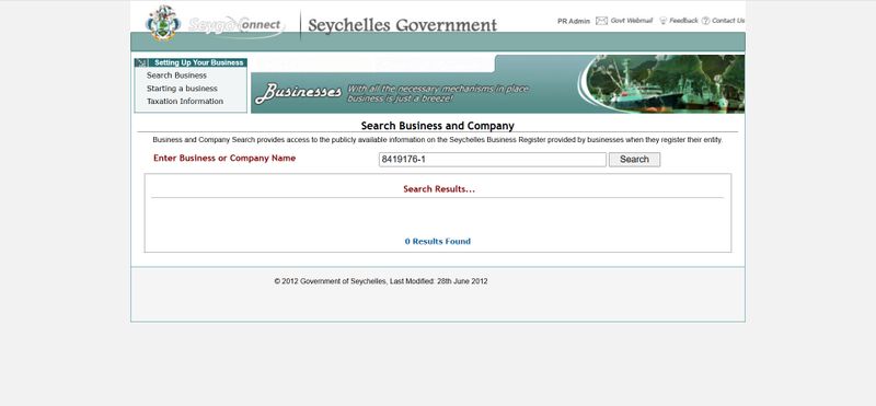 Seychelles Company Inquiry