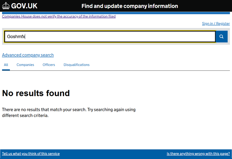 Companies House Query Result