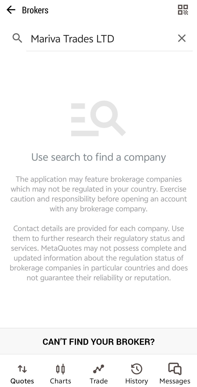 MT5 Query Result