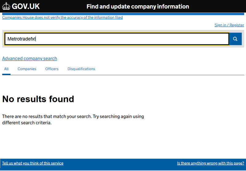 Companies House Query Result