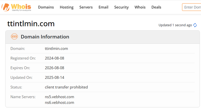 ผลการค้นหา Whois