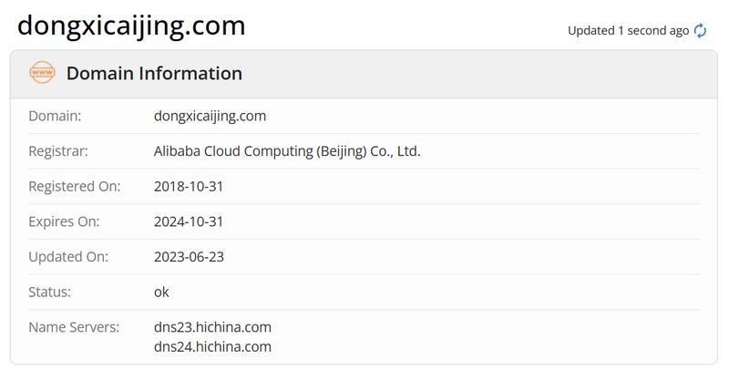 洞悉财经whois.com域名年限数据