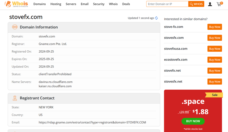 stovefx.com whois