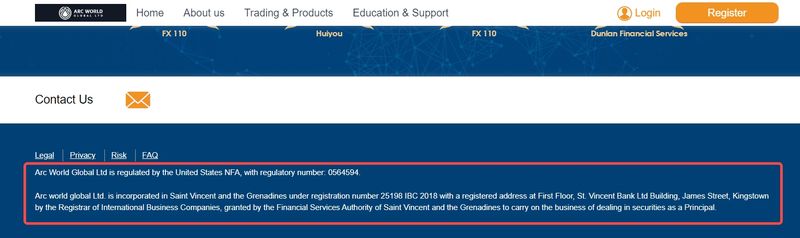 Arc World Global Ltd的官网信息显示