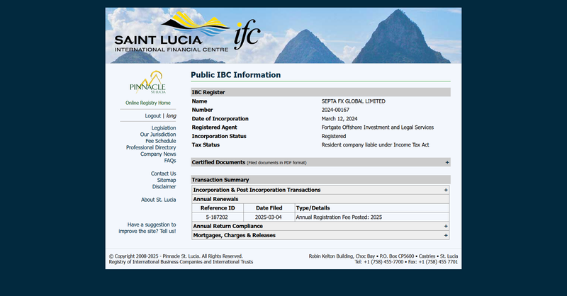 Registration and Regulatory Information
