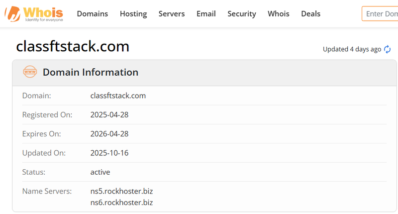 Whois Query Result