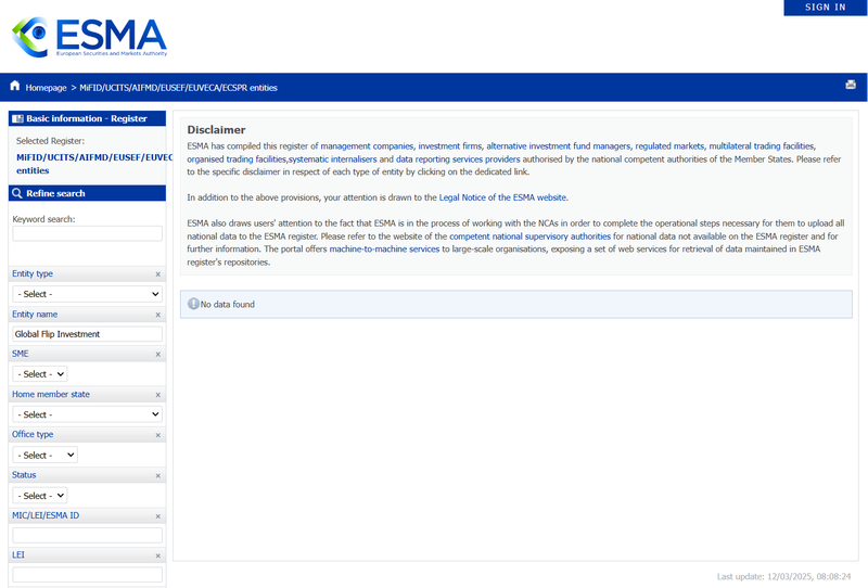 European Securities and Markets Authority(ESMA)