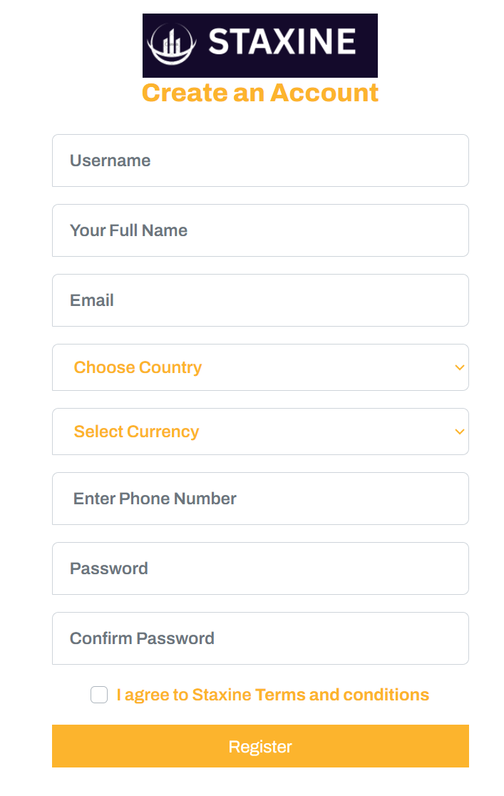registration form