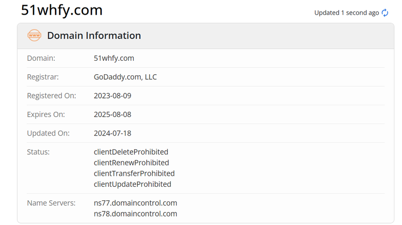 Dữ liệu Whois của trang 51 Ngoại hối Hoàn Phí