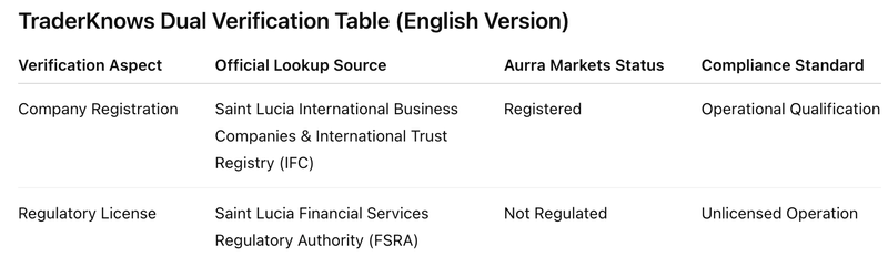 Dual Verification Table