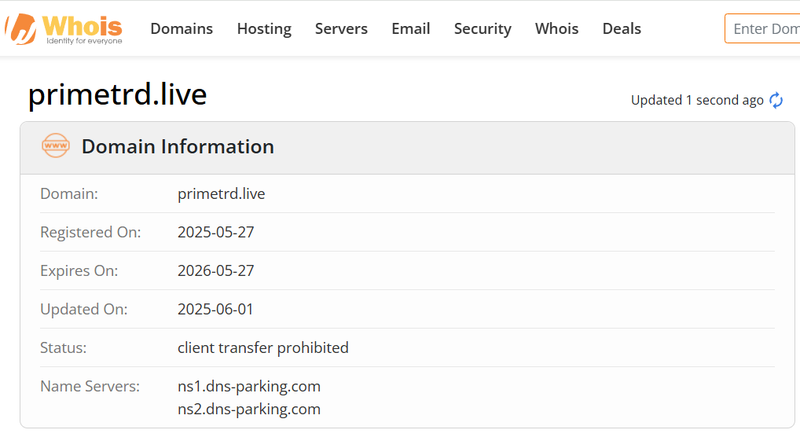 Whois Query Result