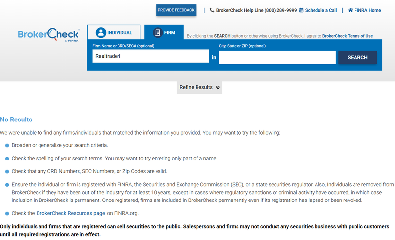 FINRA Query Result