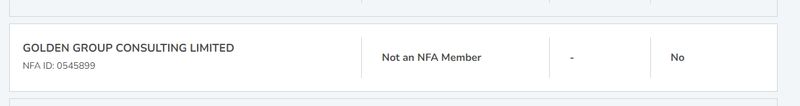 GDFX NFA inquiry