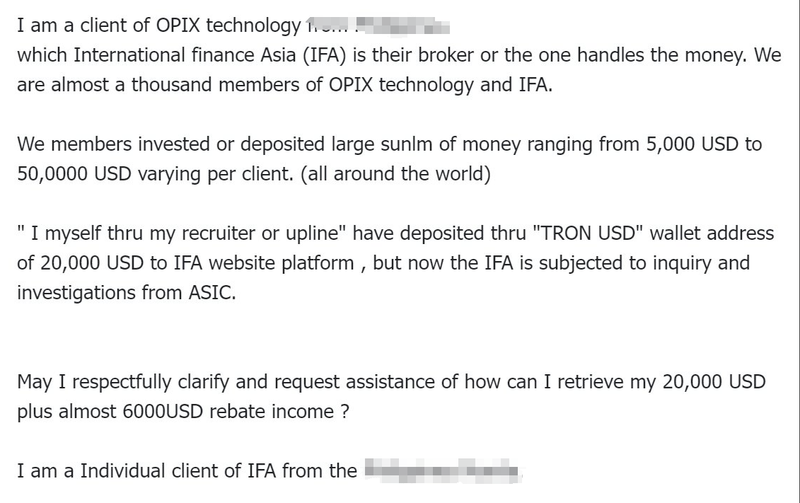Letter from Opixtech