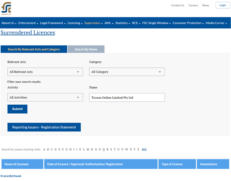 Tycoon Online Limited