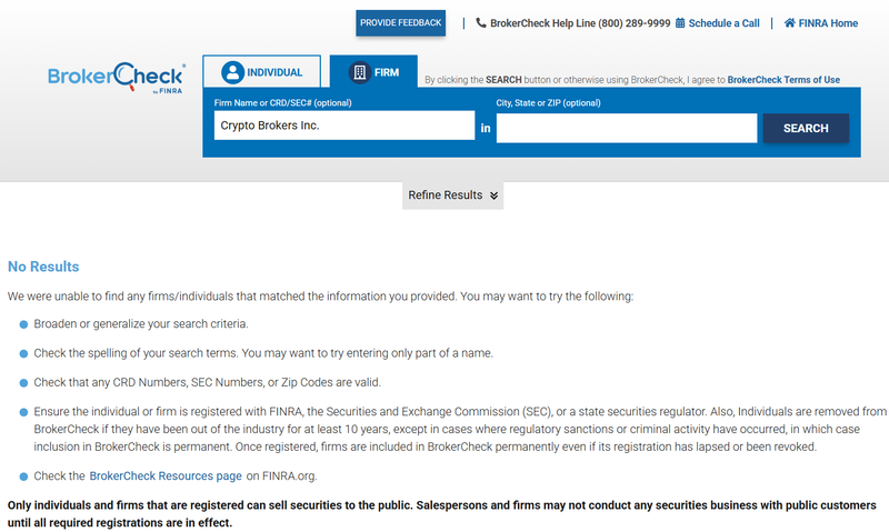 FINRA Query Result