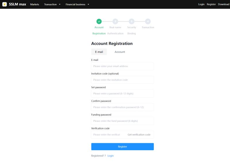 Account Registration Process of SSLM max