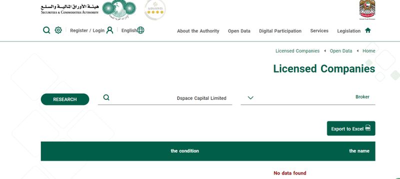 Regulatory Information of Dspace Capital Limited