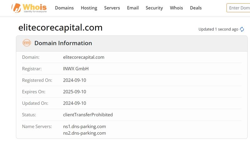 Elitecore capital 域名注册