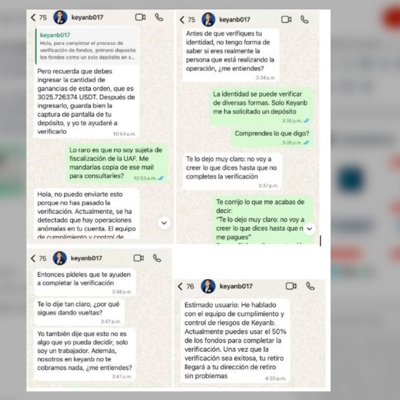 他们要求受害者必须支付一笔新的“验证押金”