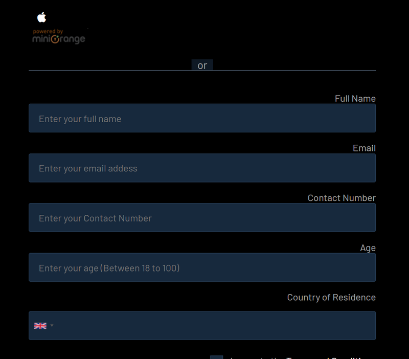 registration form