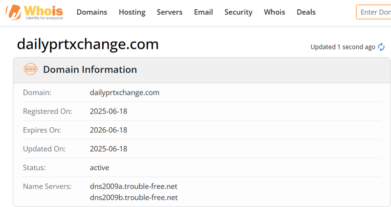 Whois Query Result