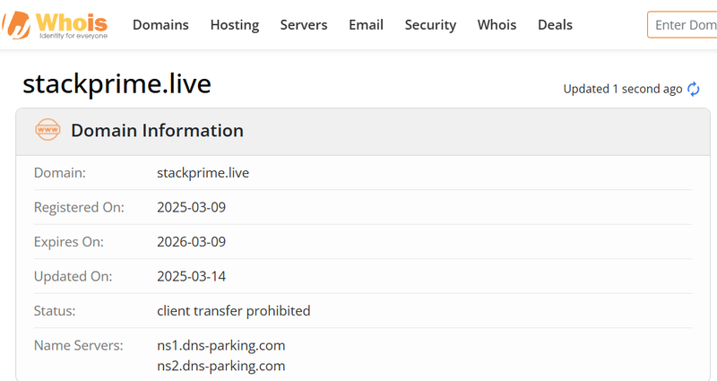 Whois Query Result