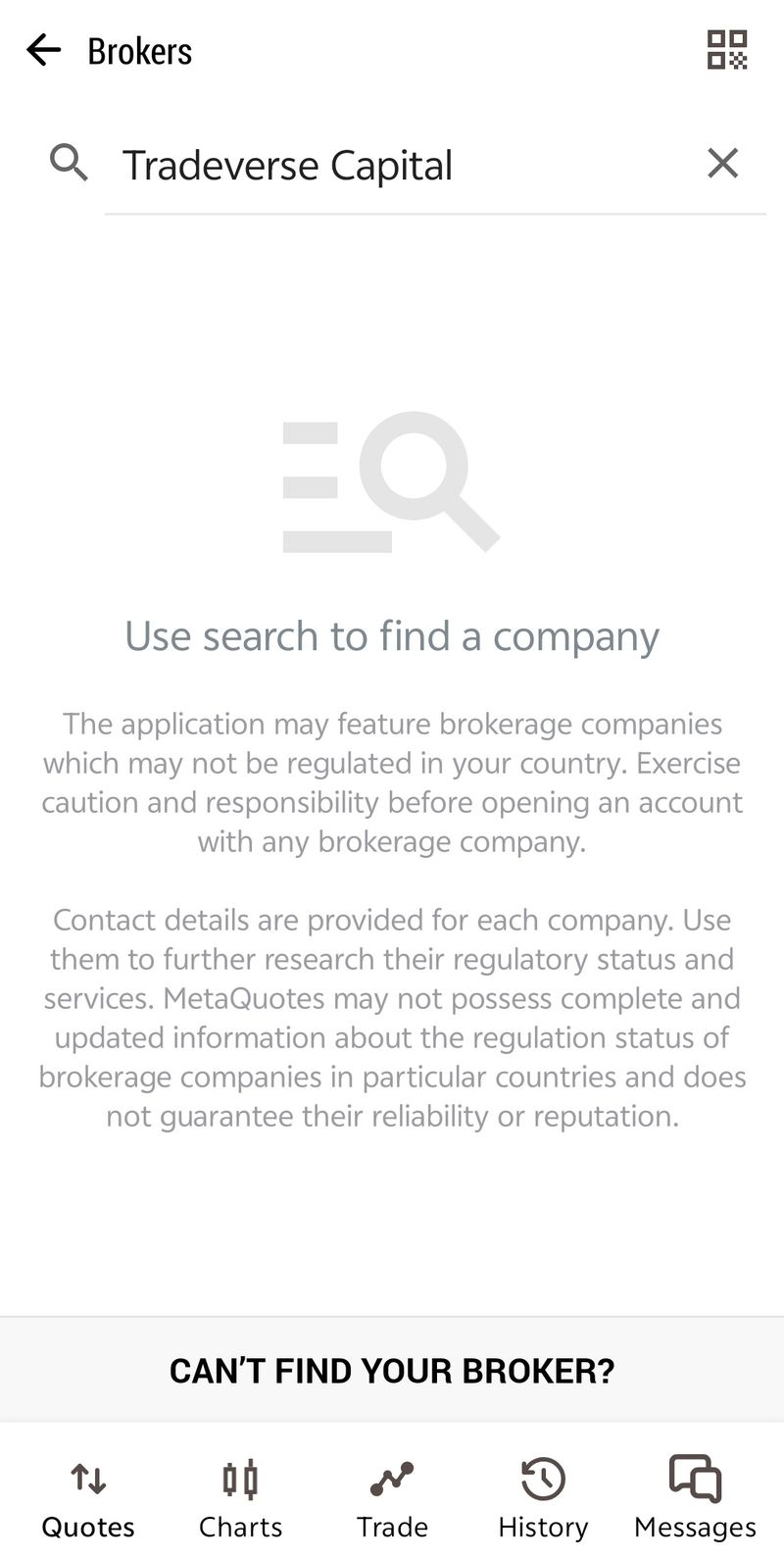 MT5 Query Result
