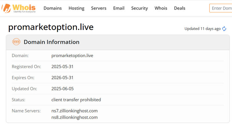 Whois Query Result