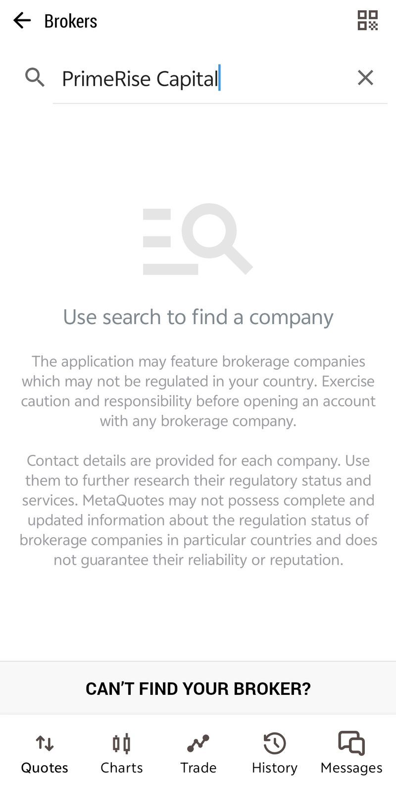 MT5 Query Result