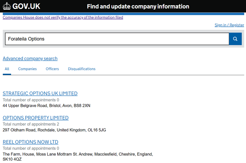 Companies House Query Result