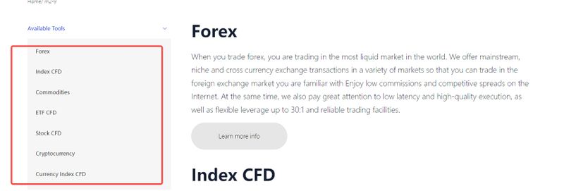 Торговые продукты CMOTD