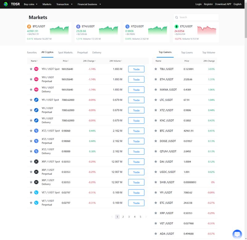 Servicios de TDSR Exchange