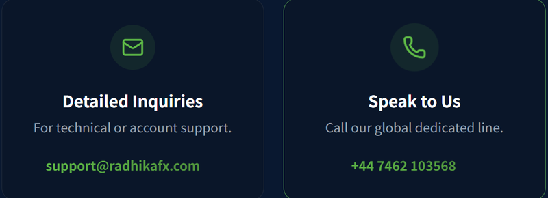 informações de contato