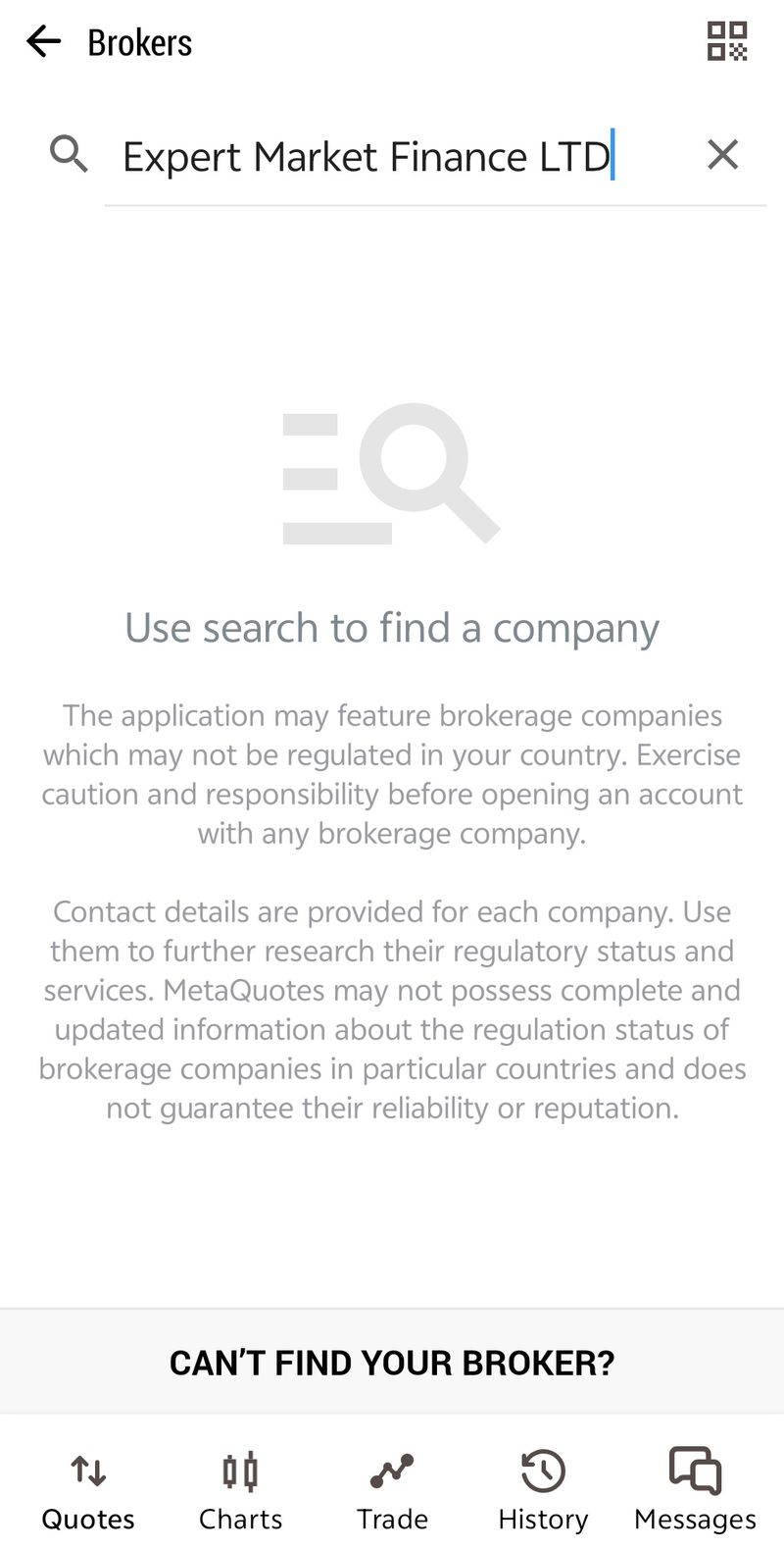 MT5 Query Result